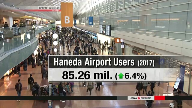 Рекордное число авиапассажиров воспользовалось в прошлом году услугами Токийского аэропорта Ханэда