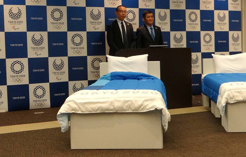 Кровати для Олимпийской деревни Игр 2020 года представили в Японии