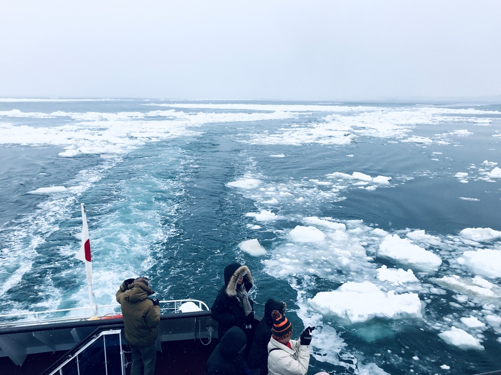 Первые за эту зиму дрейфующие льдины замечены у побережья в Момбэцу
