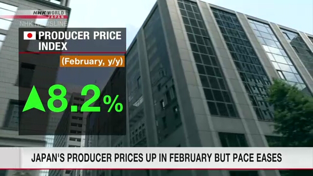 Цены производителей в Японии вновь увеличились в феврале, но темпы роста снижаются