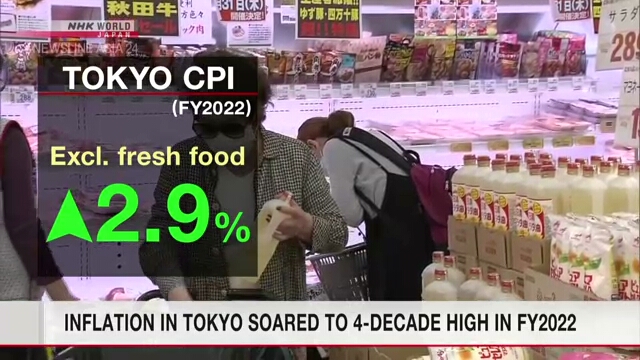 Инфляция в Токио в 2022 финансовом году достигла рекордно высоких показателей за последние 40 лет