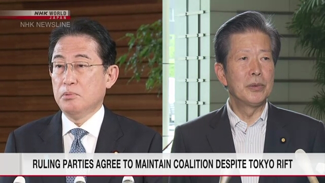Правящие партии Японии согласились сохранить коалицию