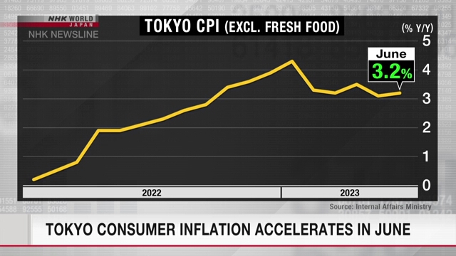 Рост потребительских цен в Токио в июне набирает обороты
