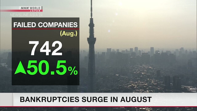 В августе в Японии резко увеличилось количество банкротств