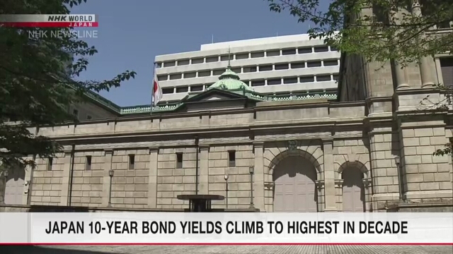 Доходность японских государственных облигаций десятилетнего срока погашения выросла до рекордно высокого уровня за десятилетие