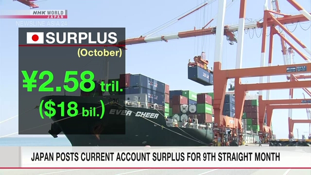 Япония демонстрирует положительное сальдо текущего платежного баланса девятый месяц подряд
