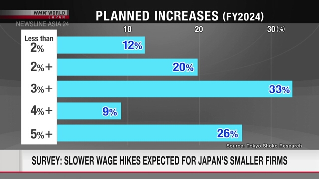 Опрос показал, что повышение зарплат малыми и средними предприятиями Японии замедлится