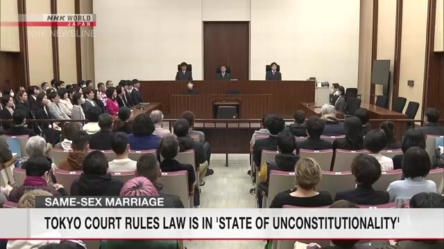 Окружной суд Токио вынес решение о том, что игнорирование однополых браков является «состоянием неконституционности»
