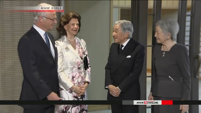 Король Швеции надеется поддерживать отношения с императором Японии
