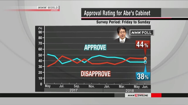 Кабинет Абэ по-прежнему поддерживают 38% населения