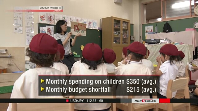 Японские родители испытывают тяжелое бремя затрат на воспитание детей