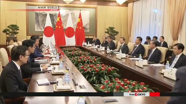 Синдзо Абэ и Си Цзиньпин договорились развивать отношения между Японией и Китаем