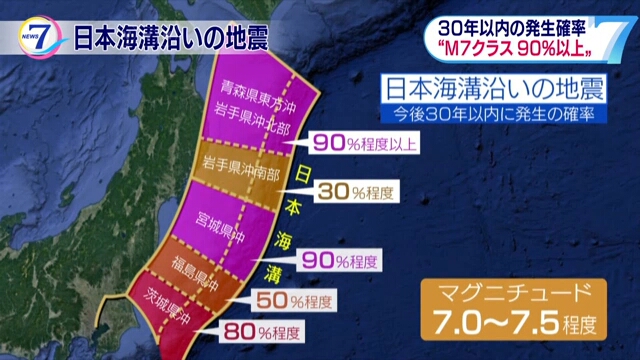 Комиссия: вероятность мощного землетрясения в Японском желобе составляет 90 процентов