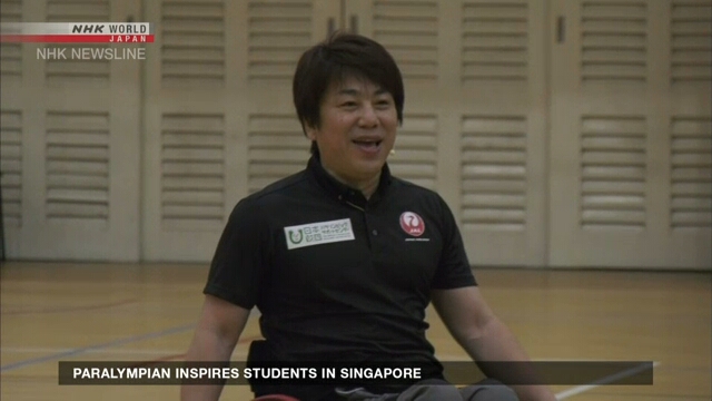 Паралимпиец встретился с японскими учащимися в Сингапуре