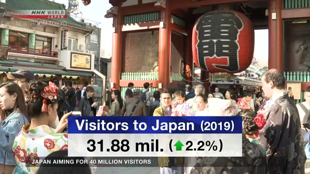 Япония рассчитывает принять 40 млн иностранных туристов в 2020-м году