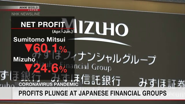 Японские финансовые группы фиксируют резкое падение прибылей