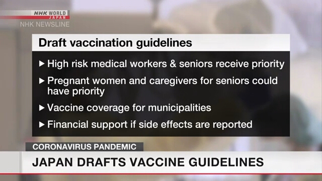 Правительство Японии составило временные рекомендации по вакцинации от коронавируса