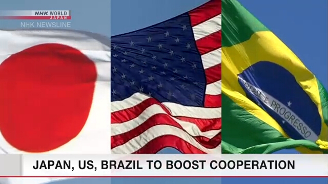 Япония, США и Бразилия будут укреплять связи в области экономики и безопасности