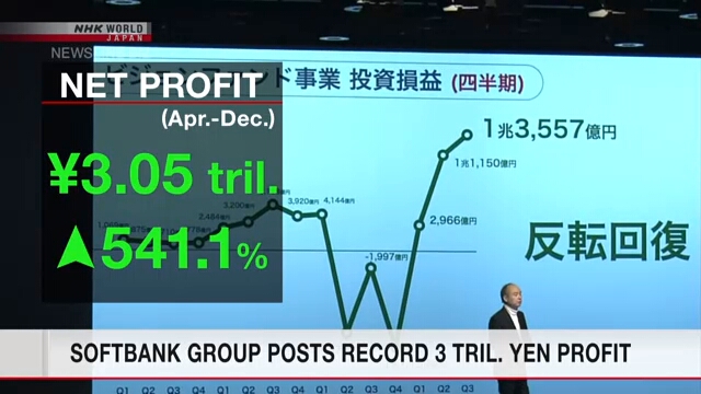 Прибыль SoftBank Group за 9 месяцев превысила 3 трлн иен