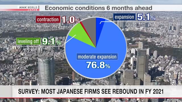 По данным опроса, большинство японских фирм рассчитывают на восстановление в 2021-м финансовом году