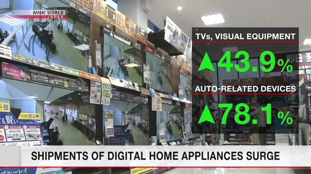 В Японии отмечено резкое увеличение поставок цифровой бытовой техники