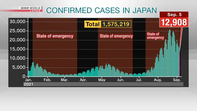 Число тяжело больных коронавирусом пациентов в Японии остается по-прежнему высоким
