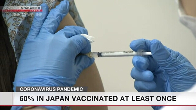 60% населения Японии получили по меньшей мере одну дозу вакцины от коронавируса