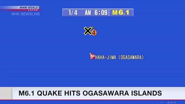 Землетрясение магнитудой 6,1 произошло у японских островов Огасавара