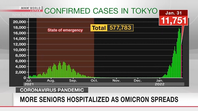 В Японии растет число коронавирусных пациентов среди пожилых
