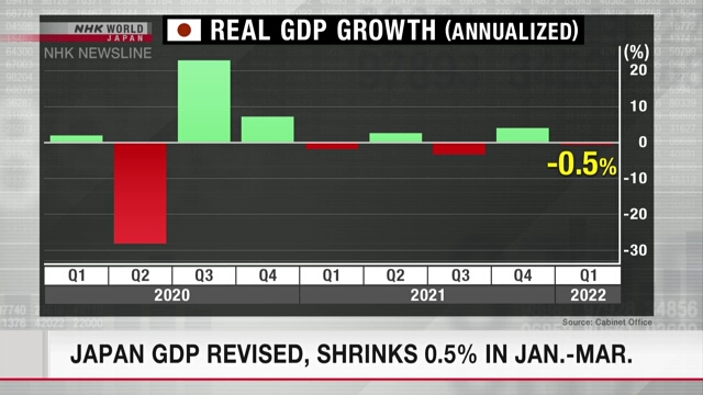 Правительство Японии дало новую оценку сокращению ВВП за первый квартал этого года