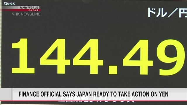 Представитель Министерства финансов Японии заявил, что страна готова принять меры в ответ на падение курса иены