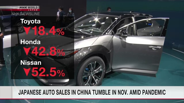 Продажи японских автомобилей в Китае сильно пострадали в ноябре на фоне пандемии