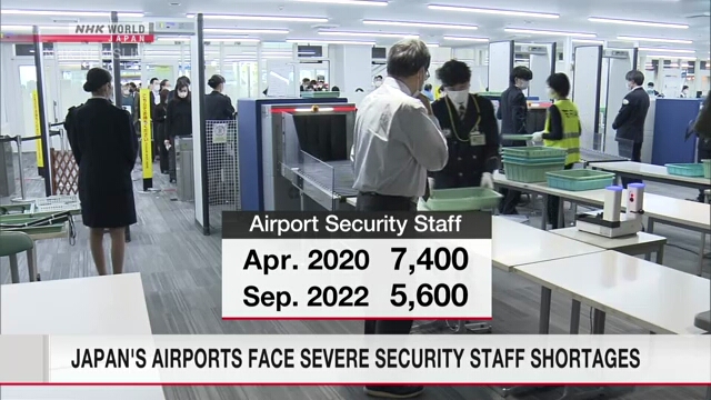 В аэропортах Японии отмечается серьезная нехватка персонала служб безопасности