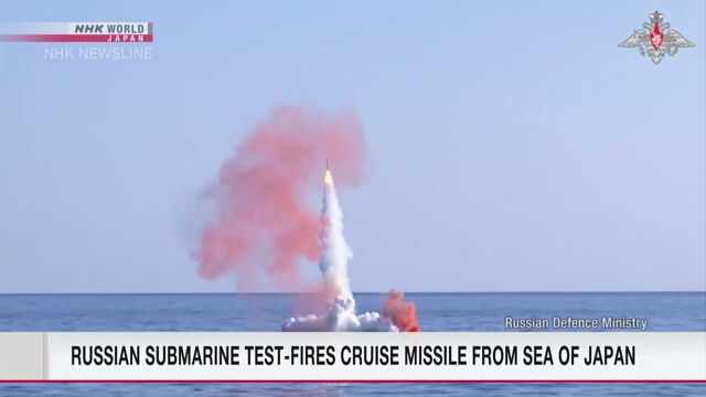 Российская подводная лодка провела испытательный запуск крылатой ракеты в Японском море