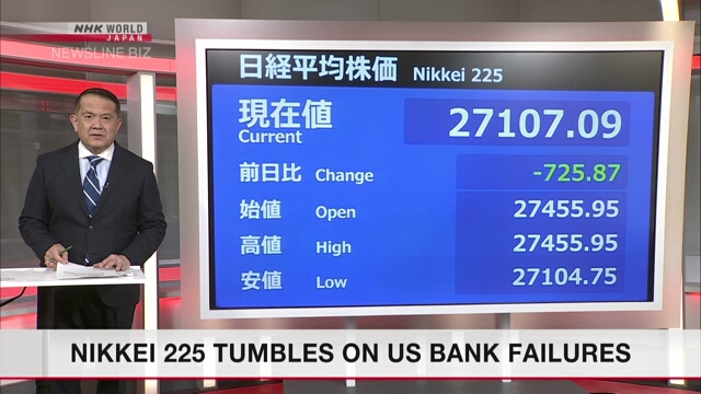 Индекс Nikkei обрушился после краха банков в США