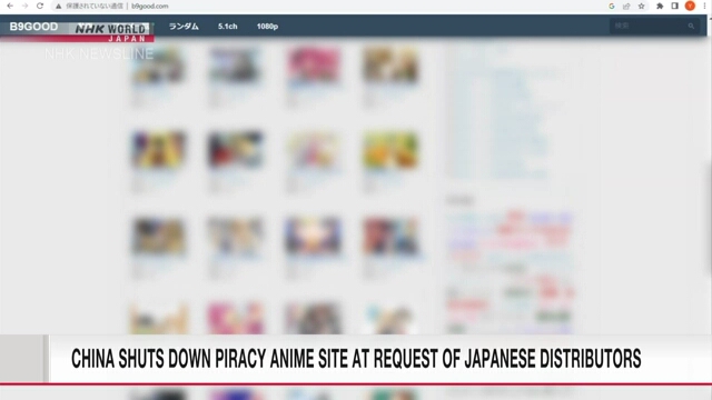 Расследование, начатое по запросу японской отраслевой группы, привело к закрытию пиратского вебсайта в Китае