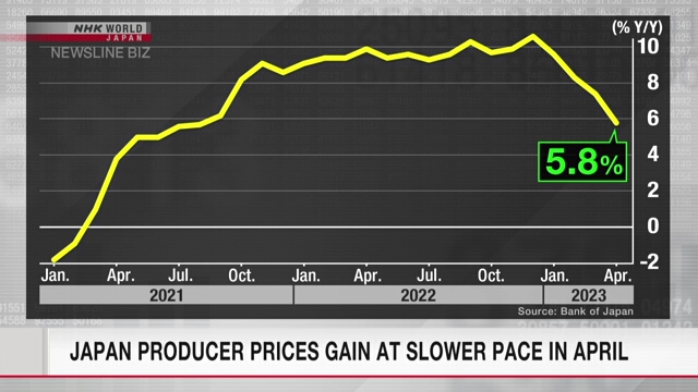 В апреле в Японии отмечено замедление роста цен производителей