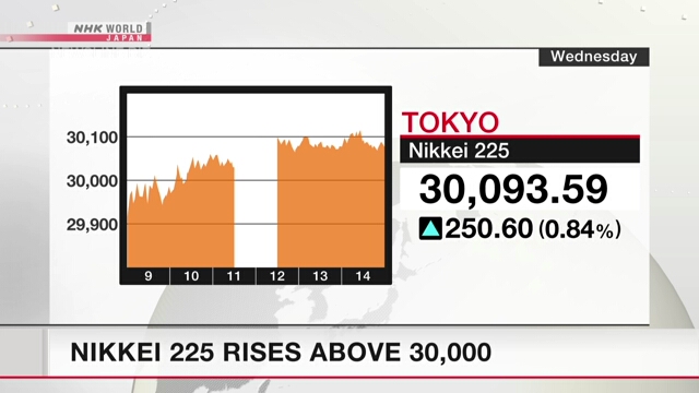 Индекс Nikkei превысил 30.000 пунктов