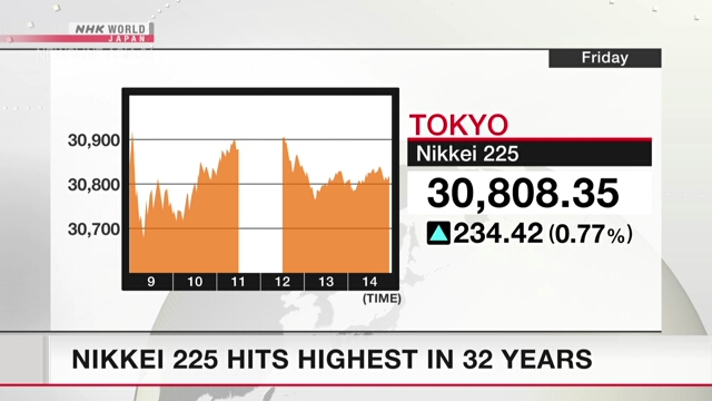Индекс Nikkei поднялся до самой высокой отметки за 32 года