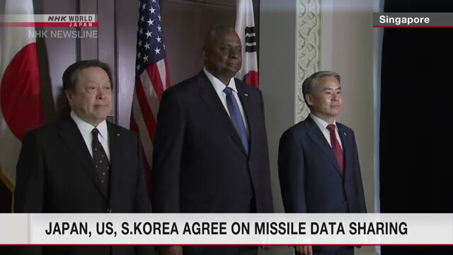 Япония, США и Южная Корея договорились задействовать в этом году механизм обмена данными о ракетах в режиме реального времени