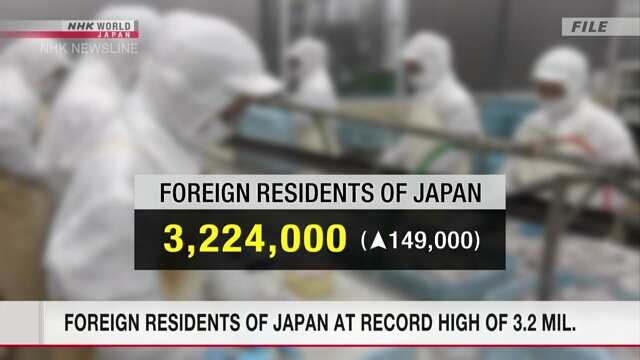 Число иностранных жителей в Японии достигло рекордного уровня, превысив 3,2 млн человек