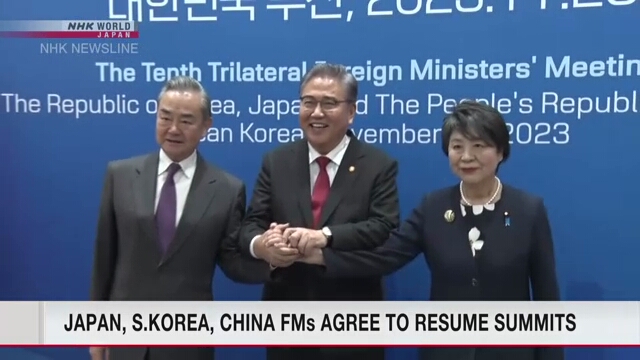 Министры иностранных дел Японии, Китая и Южной Кореи договорились начать подготовку трехстороннего саммита