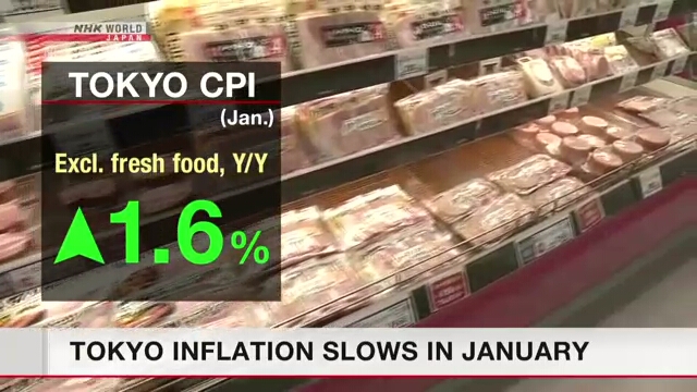 В январе темпы инфляции в Токио замедлились