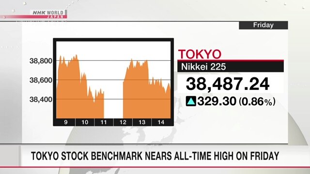 В пятницу ключевой индекс Токийской фондовой биржи приблизился к рекордной отметке