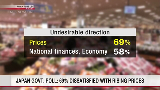 По итогам проведенного правительством опроса, большинство японцев недовольны ростом цен