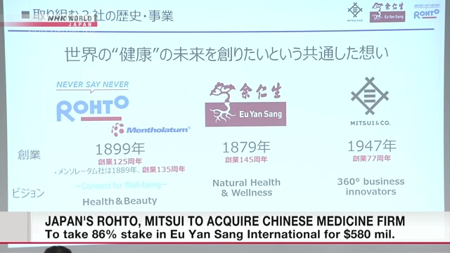 Японские компании Rohto и Mitsui приобретают фирму традиционной китайской медицины