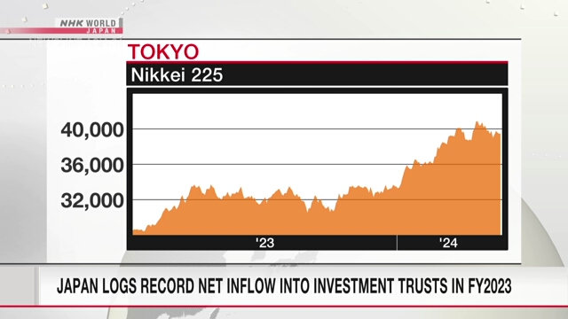 Чистый приток средств в инвестиционные фонды в Японии достиг в 2023 финансовом году рекордной величины