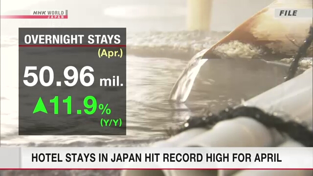 В апреле число гостей в отелях в Японии достигло рекордного уровня