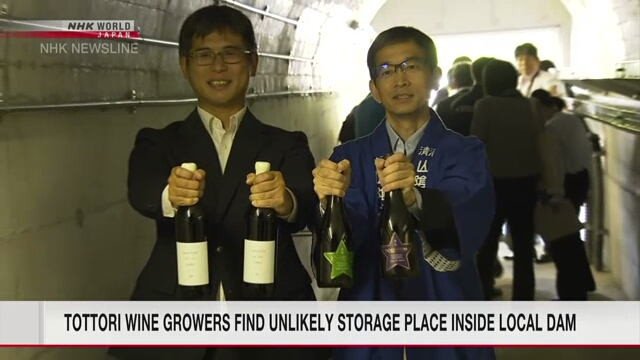 Виноградари префектуры Тоттори подыскали необычное место выдержки в местной плотине