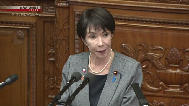 Такаити ответила на вопросы в парламенте о налогах и заработной плате